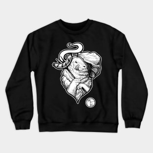 BBQ Chef Ferret - White Outlined Version Crewneck Sweatshirt